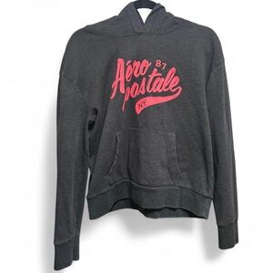 Aéropostale Women's Gray Hoodie Red Logo Casual